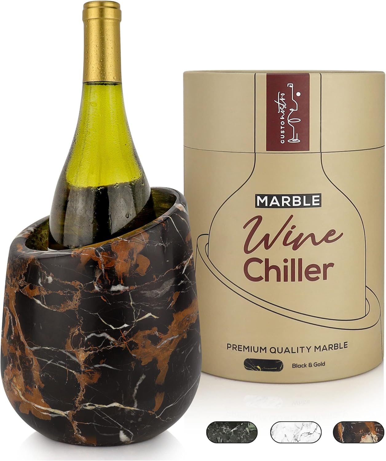 Gusto Nostro Marble Wine Chiller Bucket for Elegant Parties