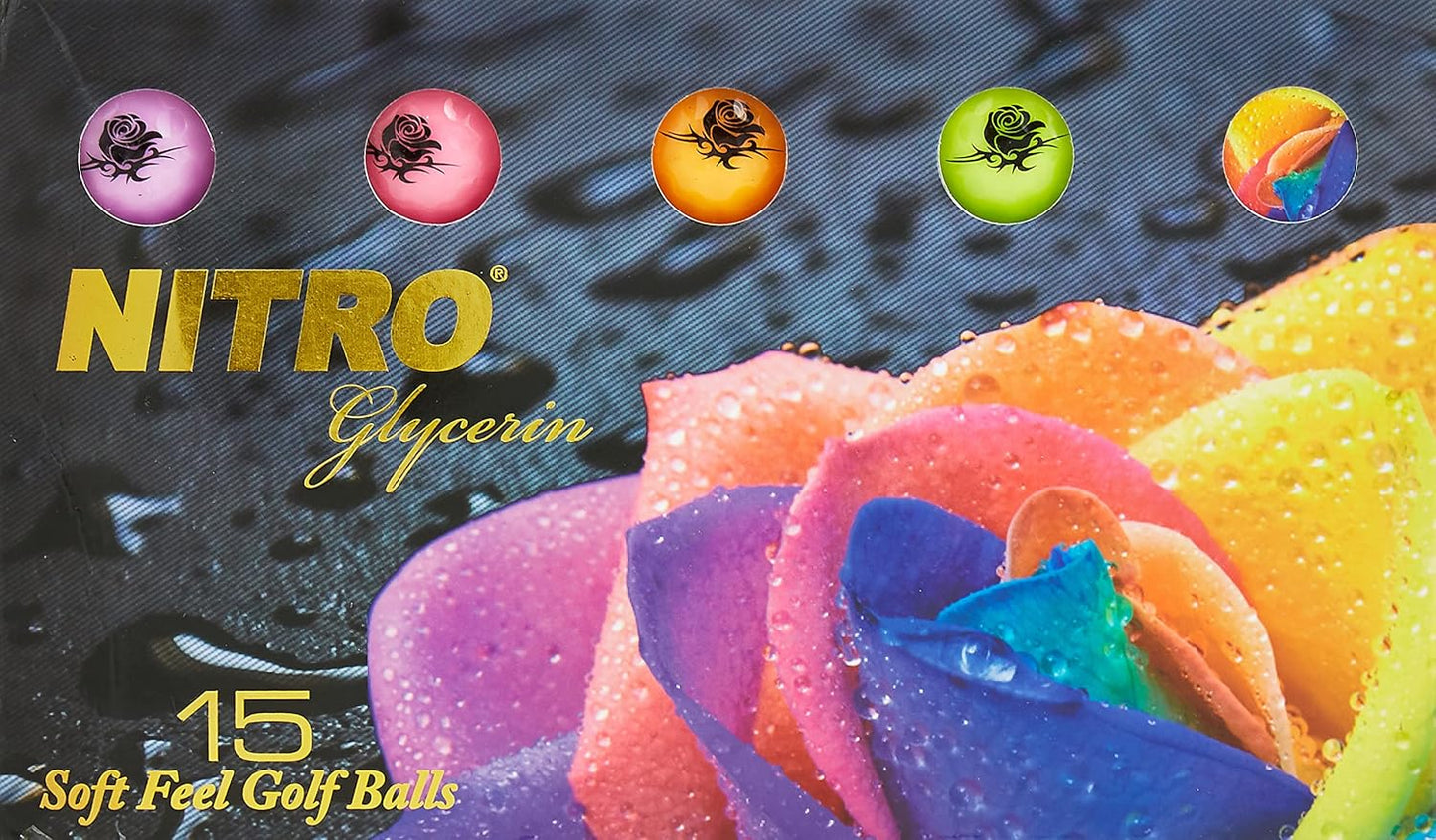 15-Pack Nitro Glycerin Golf Balls for Explosive Distance!