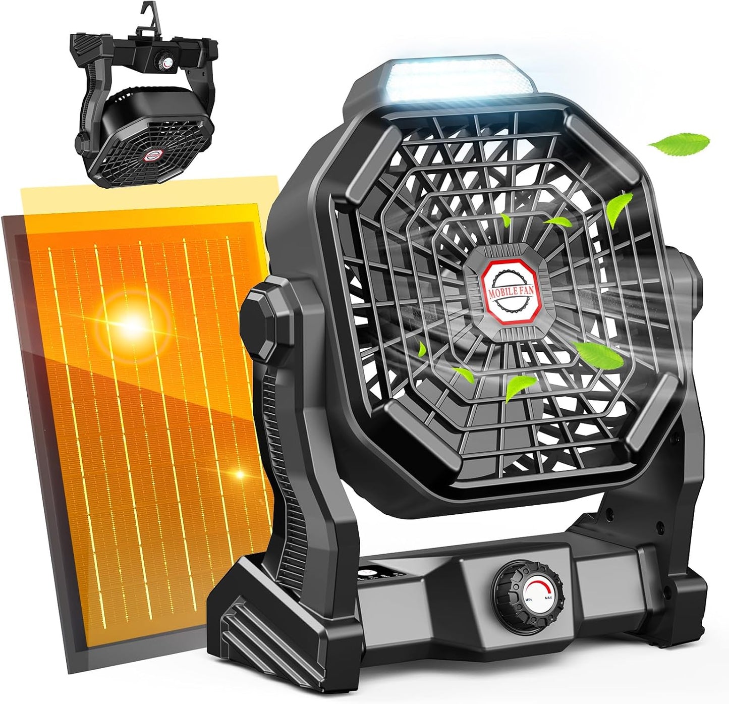 20000mAh Solar Camping Fan & LED Light - Drchop