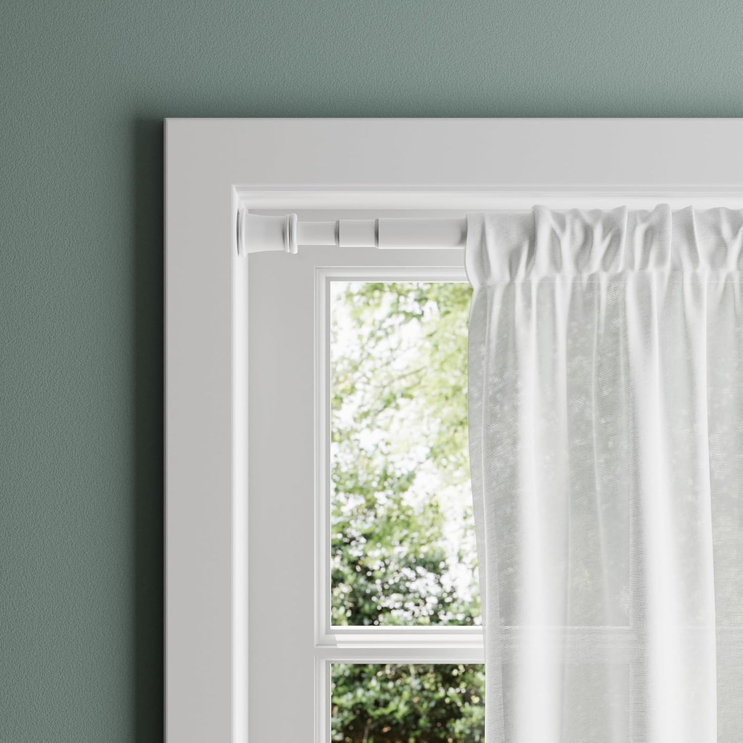 Easy Install Zenna Home Curtain Rod, No Drill Tension, 51-120 Inches