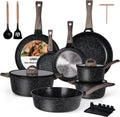 Ceramic Cookware Set 22 Piece Nonstick Pots and Pans - Complete