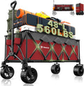 48in Collapsible Wagon Cart - Heavy Duty 560LB Capacity