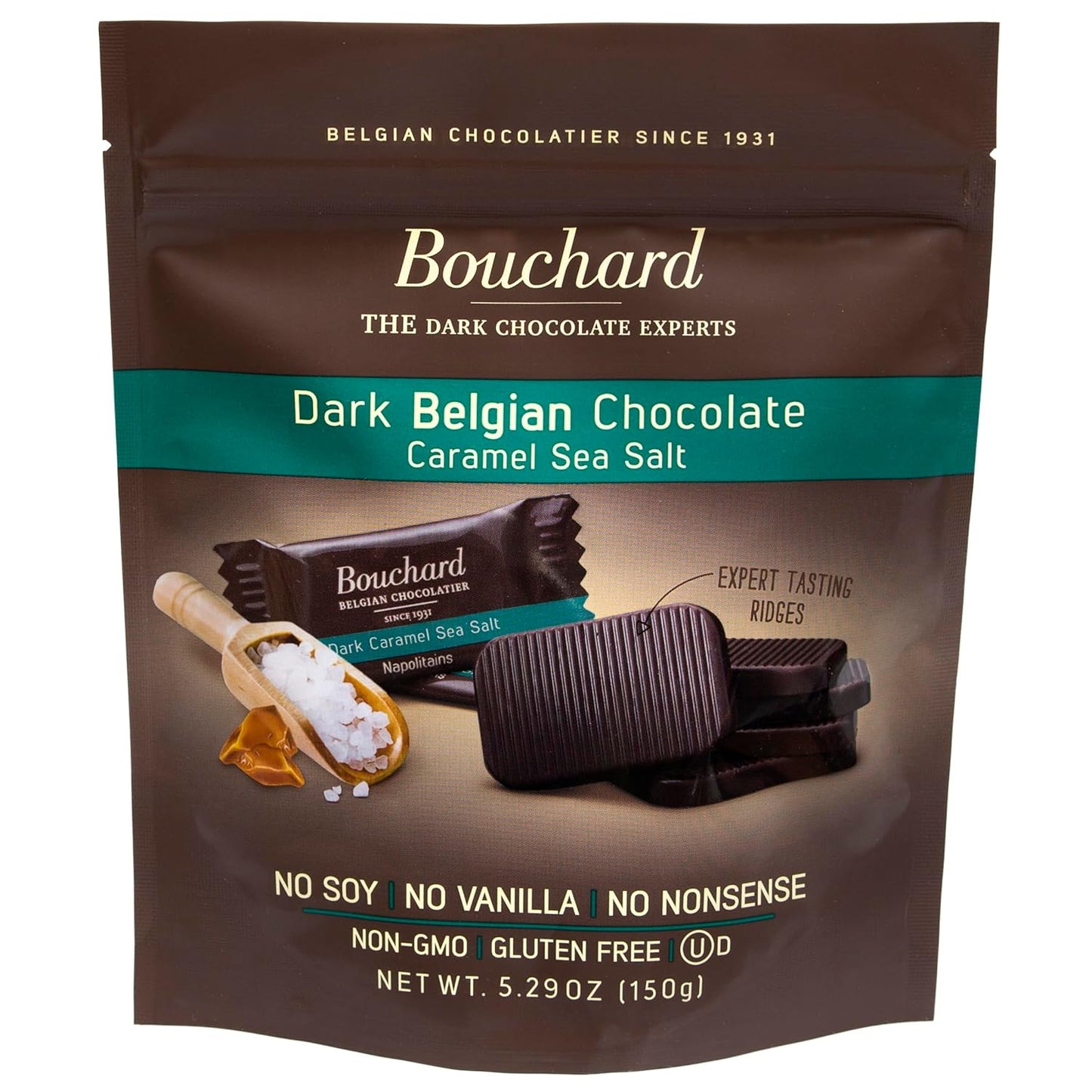 Bouchard Belgian Dark Chocolate with Caramel & Sea Salt Delight
