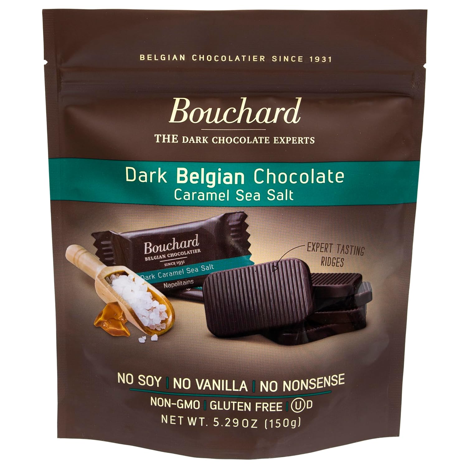 Bouchard Belgian Dark Chocolate with Caramel & Sea Salt Delight