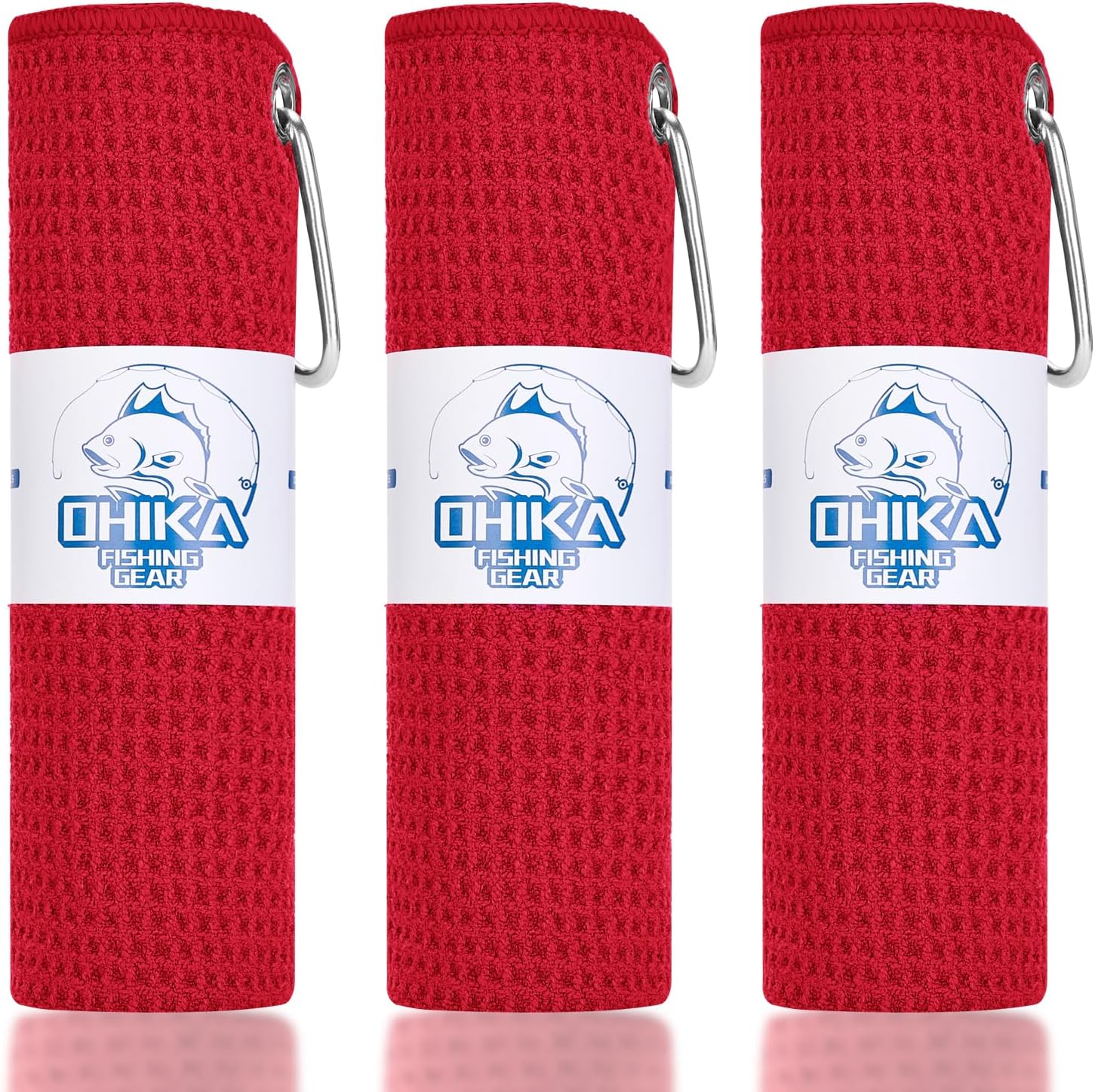 Microfiber Fishing Towels Pack - Quick Dry & Versatile, Set of 3, OHIKA