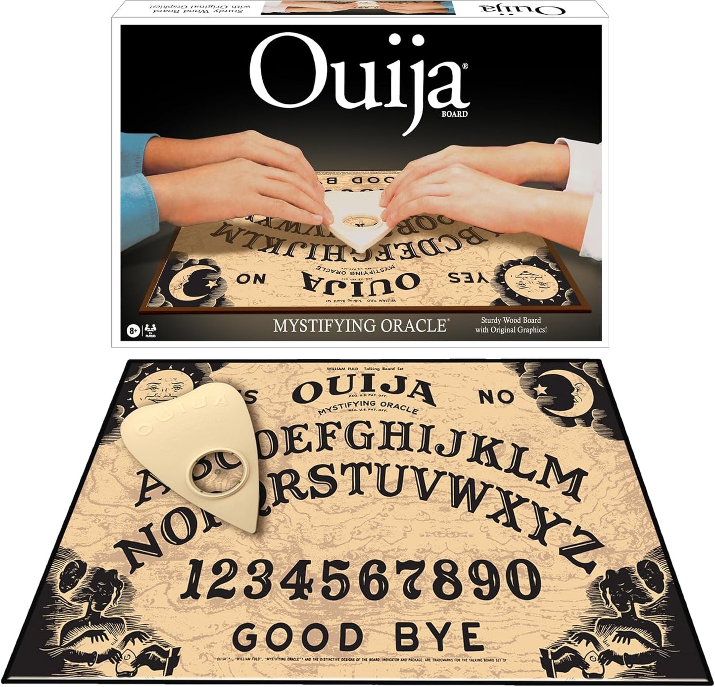 Classic Ouija Board with 1990s Artwork for Spooky Fun