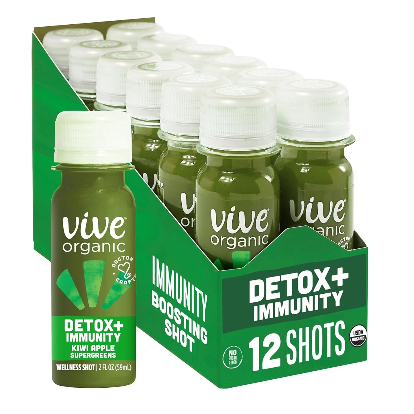 Vive Organic Detox + Immunity Shots for Daily Wellness Boost