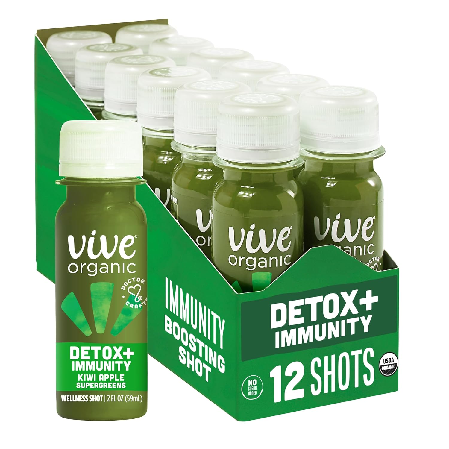 Vive Organic Detox + Immunity Shots for Daily Wellness Boost