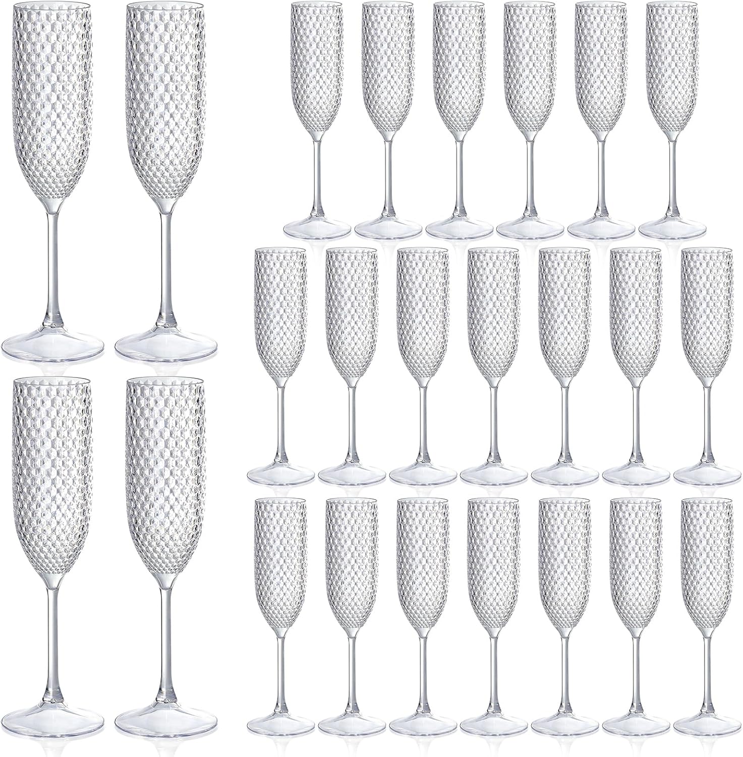 Unbreakable Plastic Champagne Flutes for Elegant Celebrations