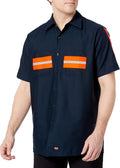 Red Kap Men's Performance Tech Lined Collar Work Shirt - Durable