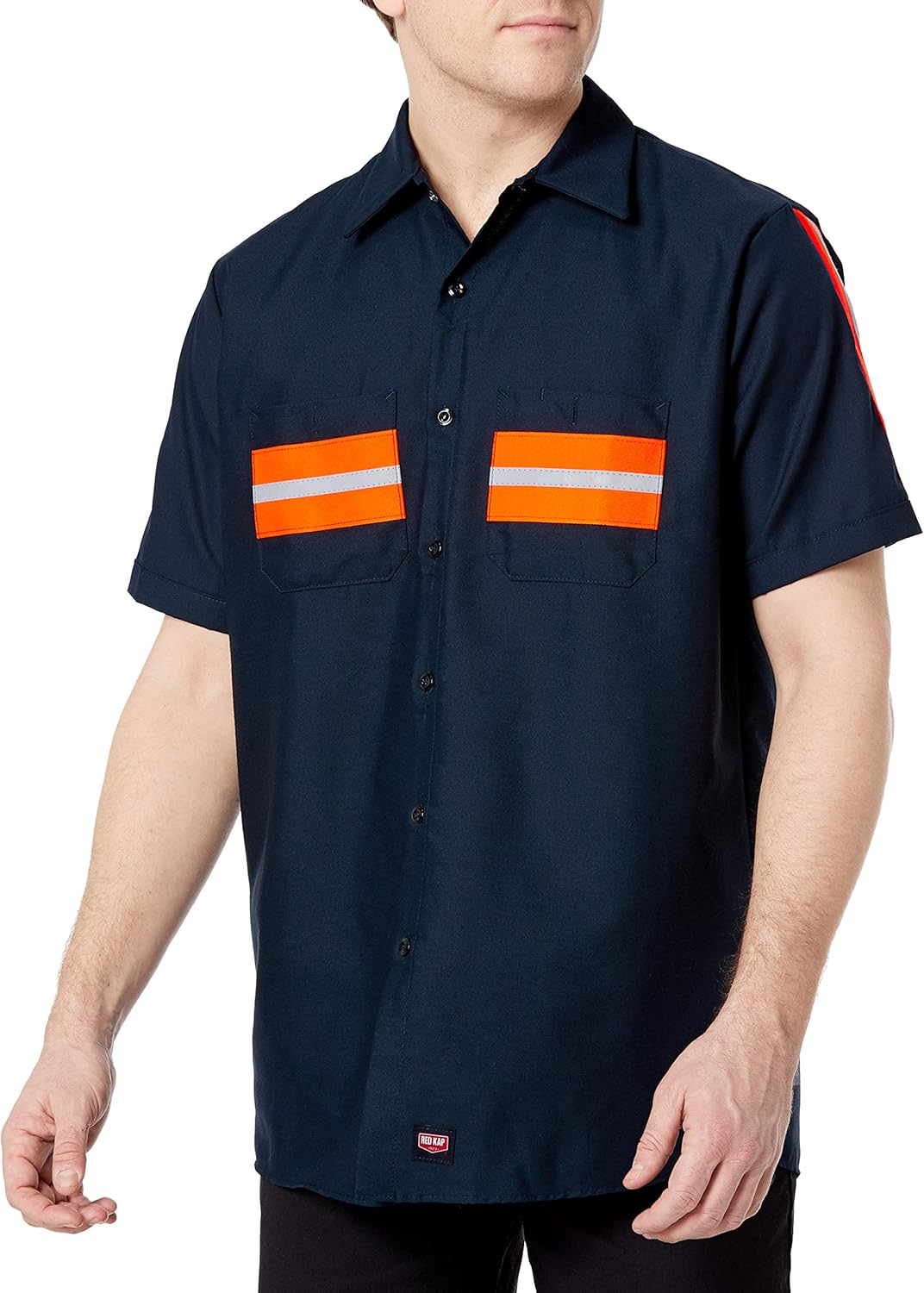 Red Kap Men's Performance Tech Lined Collar Shirt for Comfort
