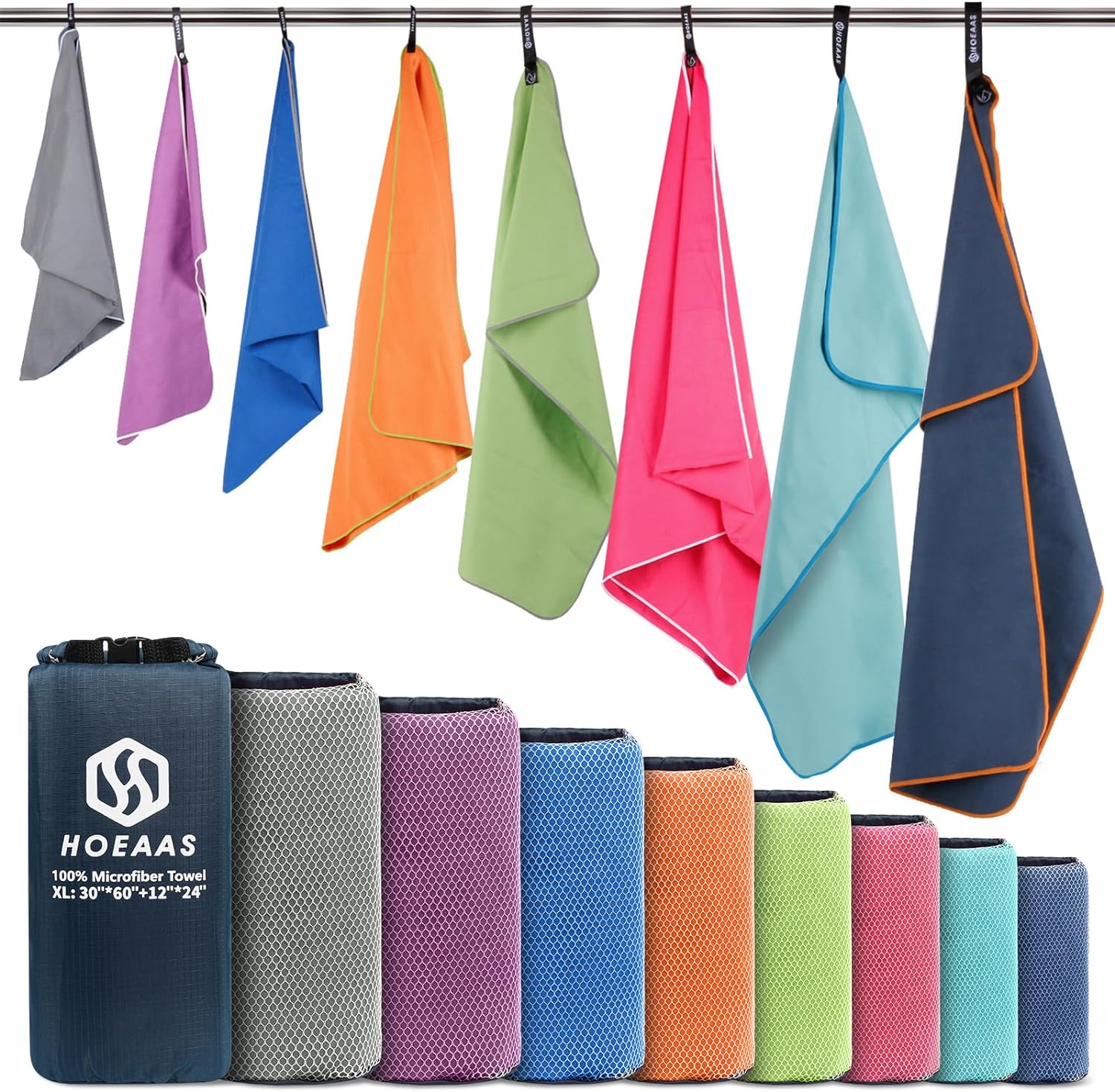 Ultra Absorbent Quick Dry Towels - HOEAAS 2 Pack