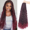 Goddess Box Braids Crochet Hair 22 in with Curly Ends - Easy Install