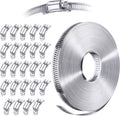 304 Stainless Steel Hose Clamp Assortment Kit DIY - Cut-To-Fit 50 ft