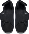 Mens Extra Wide Diabetic Slippers Memory Foam - Adjustable Comfort