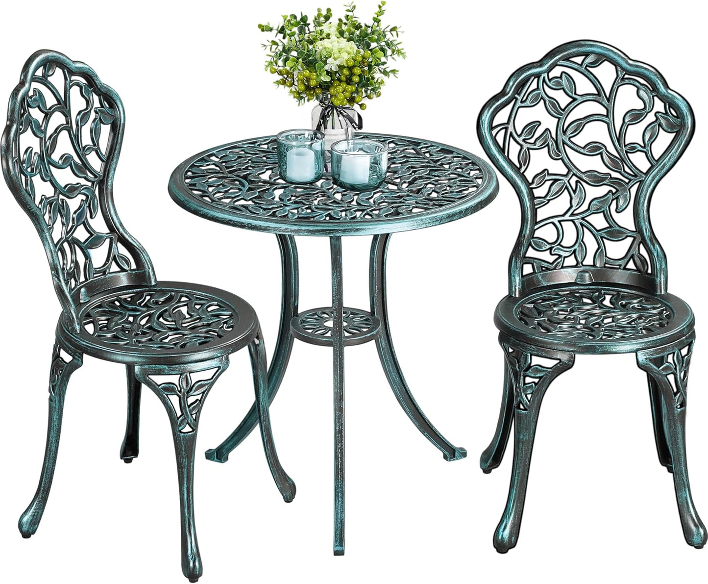 Yaheetech 3-Piece Outdoor Bistro Set for Garden and Patio
