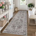 KUTA Vintage Runners 2.6x10 ft Tan Washable Hallway Rug - Soft
