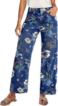 Flamingals High-Rise Vintage Floral Straight Leg Pants - Summer Casual