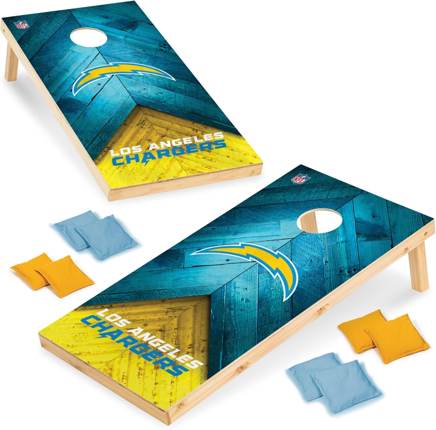 NFL Cornhole Set - 2ft x 4ft Solid Wood with Team Graphics