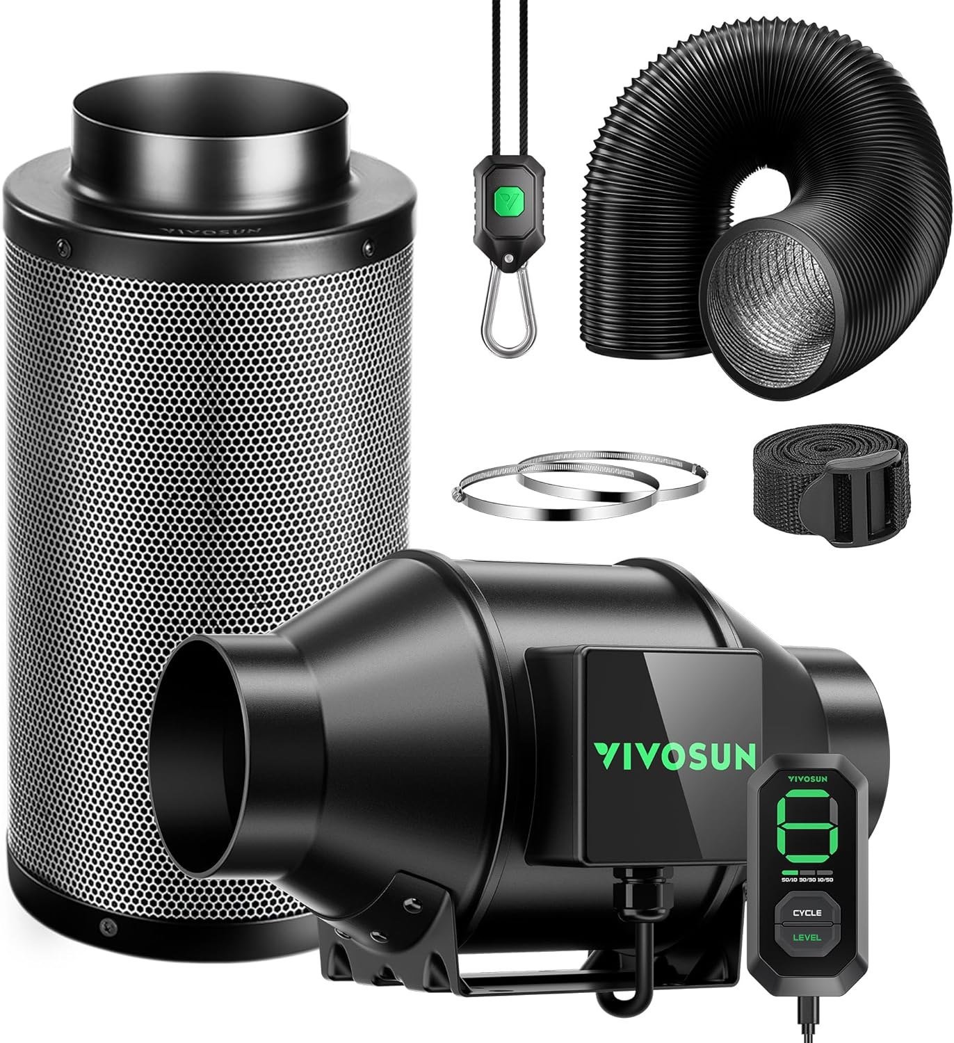 VIVOSUN G4 Air Filtration Kit: Grow Tent Cooling