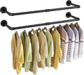 Wall Mounted Clothes Rack 24in Industrial Pipe Rack - Space Saver