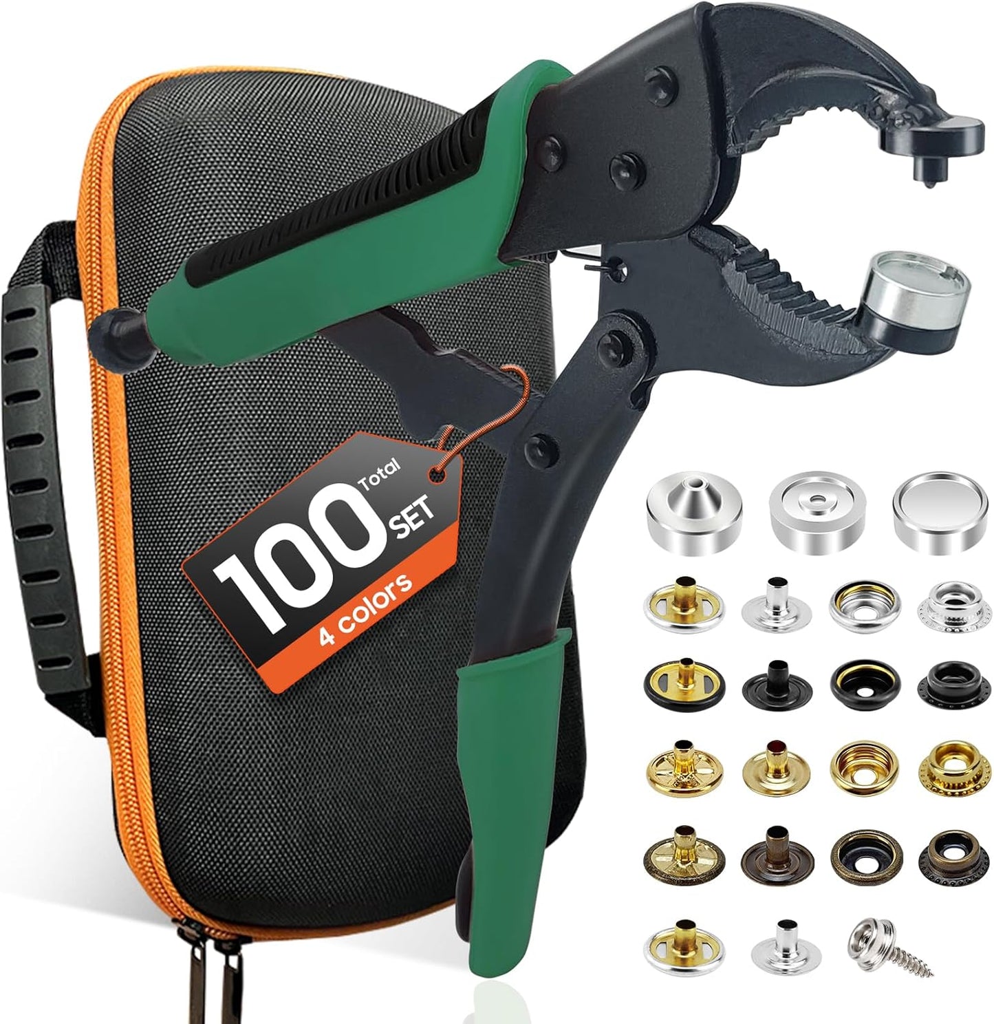 Heavy Duty Snap Fastener Tool Kit for Easy Snap Installations