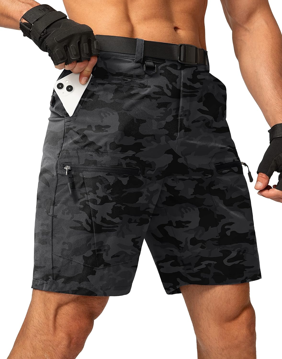 Men's Hiking Cargo Shorts Quick Dry Tactical Multi Pocket Gear