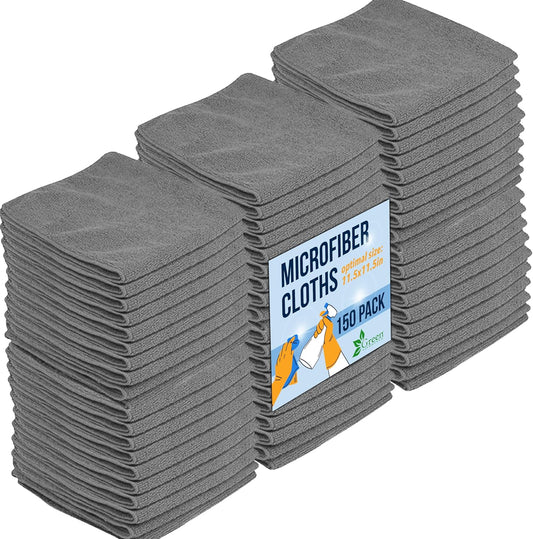 150-Pack Chamois Microfiber Cloths for Eco-Friendly Cleaning