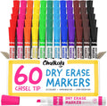 Chalkola Dry Erase Markers Bulk - 60 Pack of Vibrant Colors
