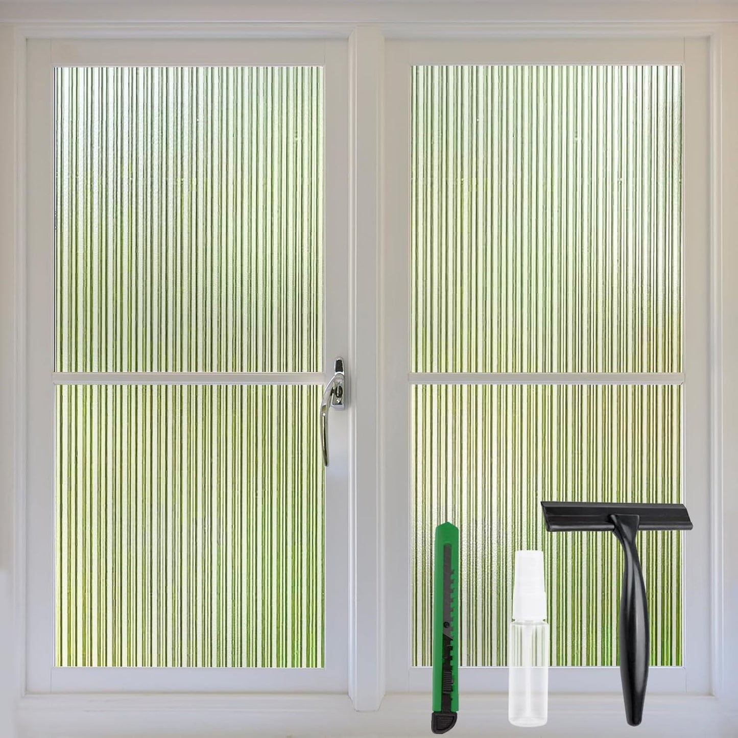 STATINT Reeded Glass Window Privacy Film for Elegant Decor