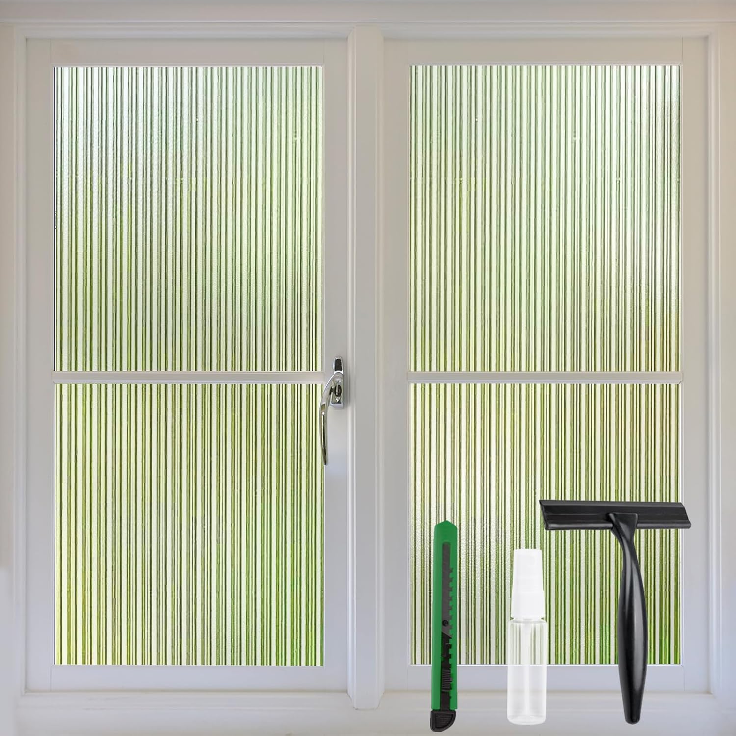 STATINT Reeded Glass Window Privacy Film for Elegant Decor