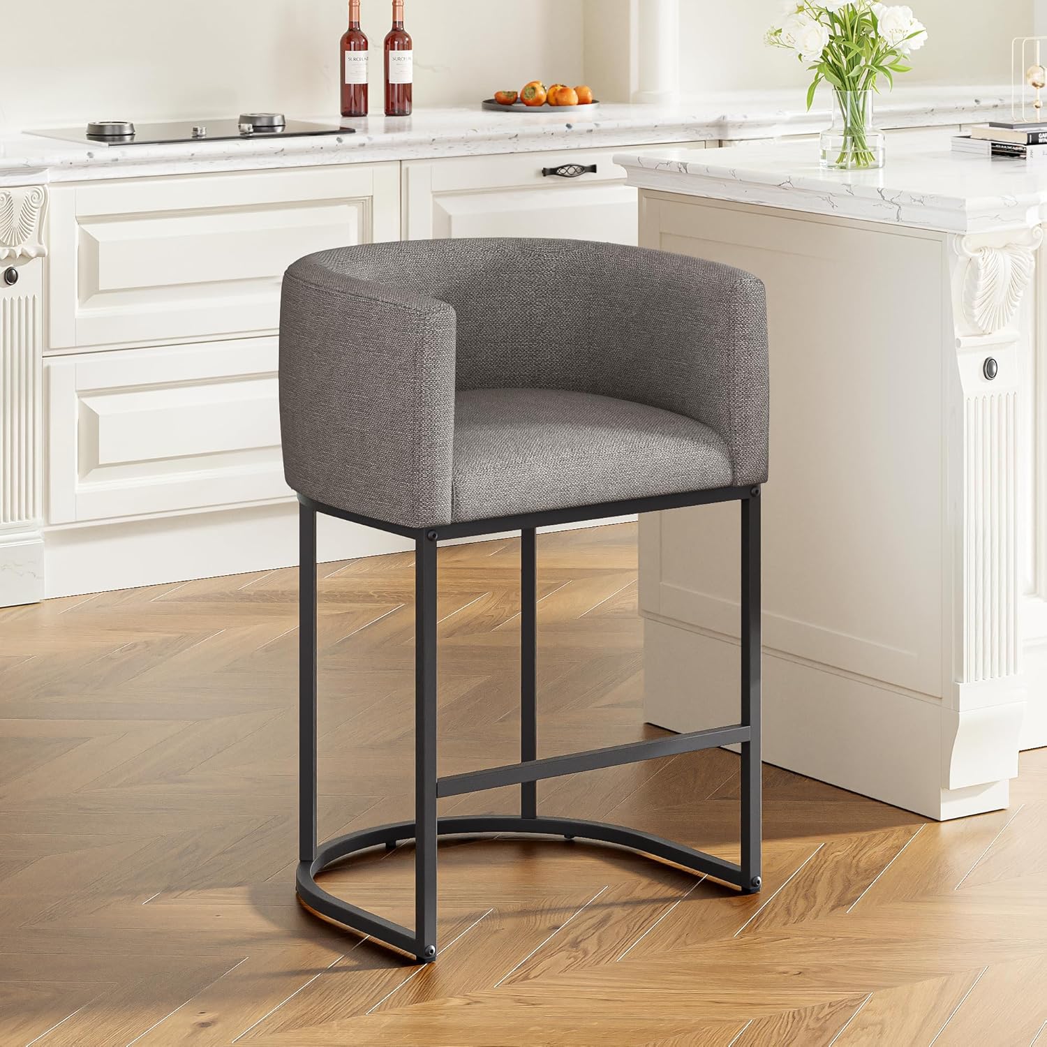 26 H Counter Height Bar Stools with Backrest and Arms for Comfort