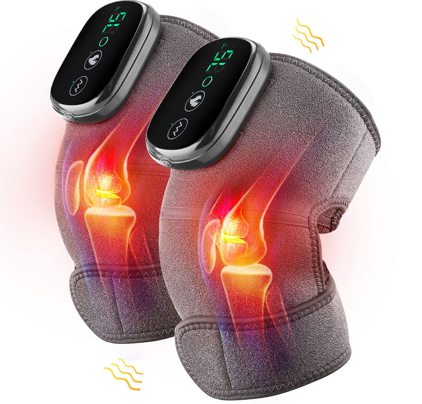 MOAJAZA Heated Knee Massager for Stress Relief and Comfort