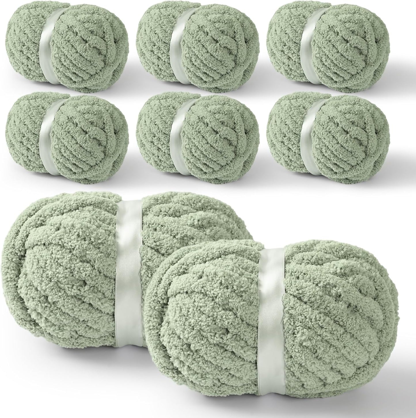 8 Packs Jumbo Chenille Chunky Yarn for Cozy Knitting Projects