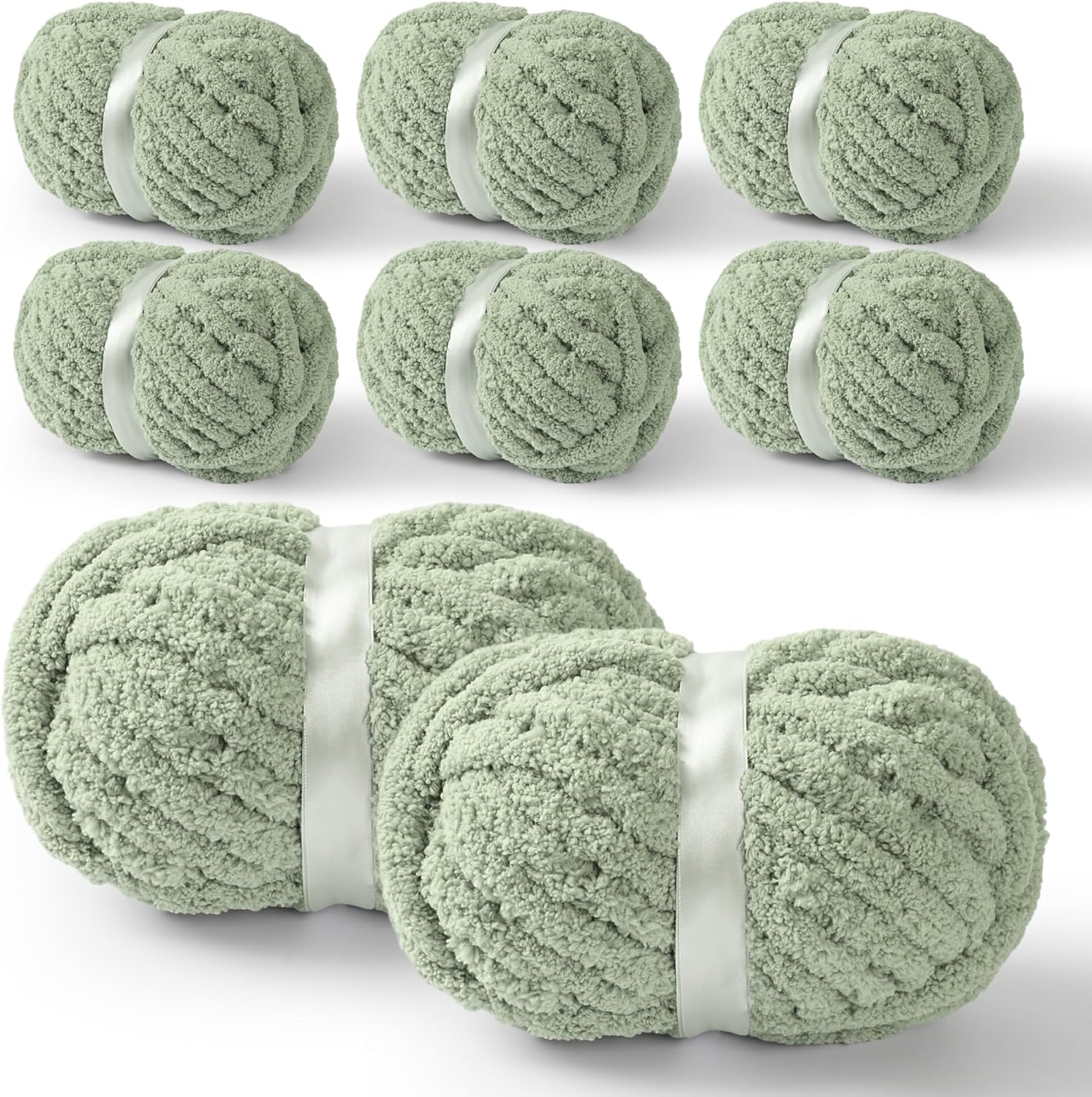 8 Packs Jumbo Chenille Chunky Yarn for Cozy Knitting Projects