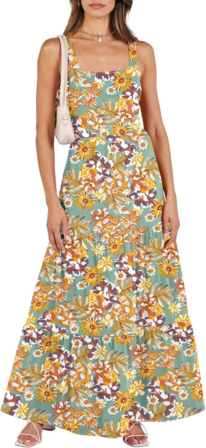 ANRABESS Women's Summer Casual Long Maxi Beach Vacation Dress