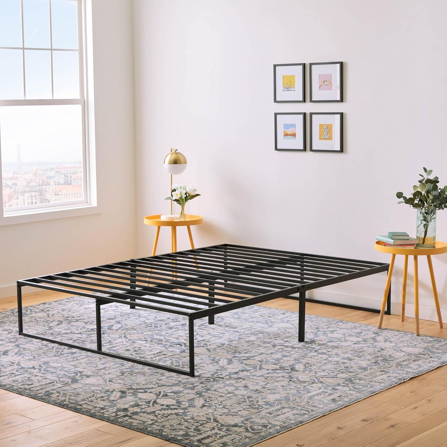 Linenspa Metal Platform Bed Frame with Under Bed Storage Space