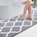 OLANLY Bathroom Rug 59x24 in Grey - Soft, Absorbent Bath Mat