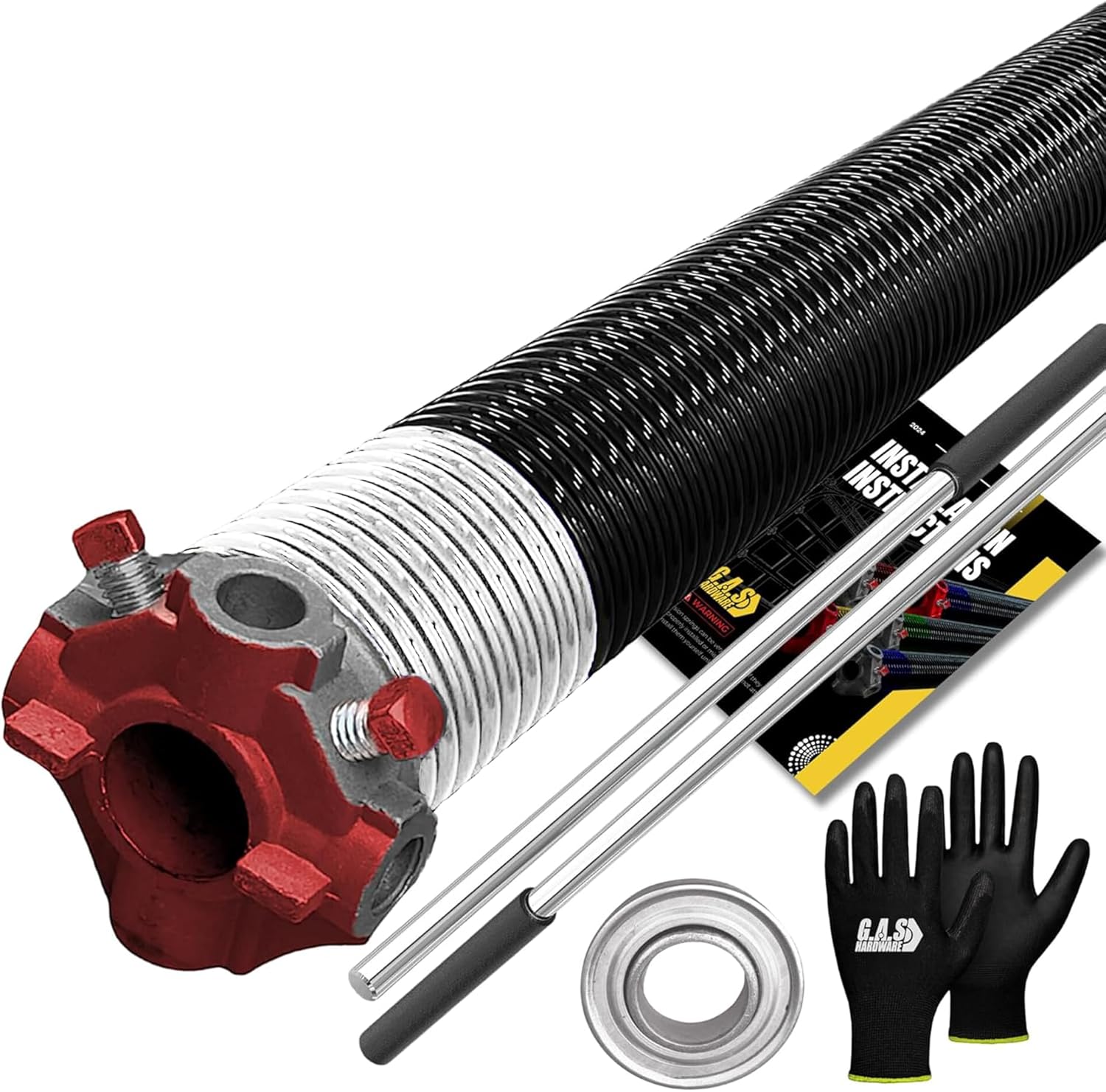 Garage Door Torsion Spring 295x2x48 with Steel Bearing and Tools