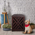 Casual Home Wooden Lattice Pet Crate End Table Espresso Review