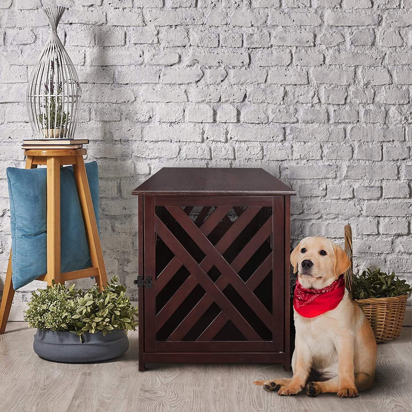 Casual Home Wooden Lattice Pet Crate End Table Espresso Review