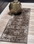 2 ft x 13 ft Runner Area Rug - Sofia Casino Brown Ivory