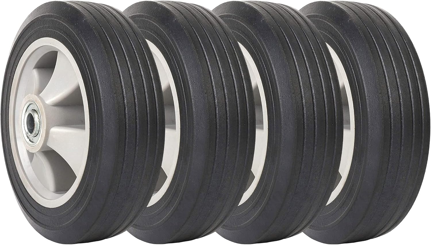 Run-Flat Solid Rubber Replacement Tire for Hand Trucks and More