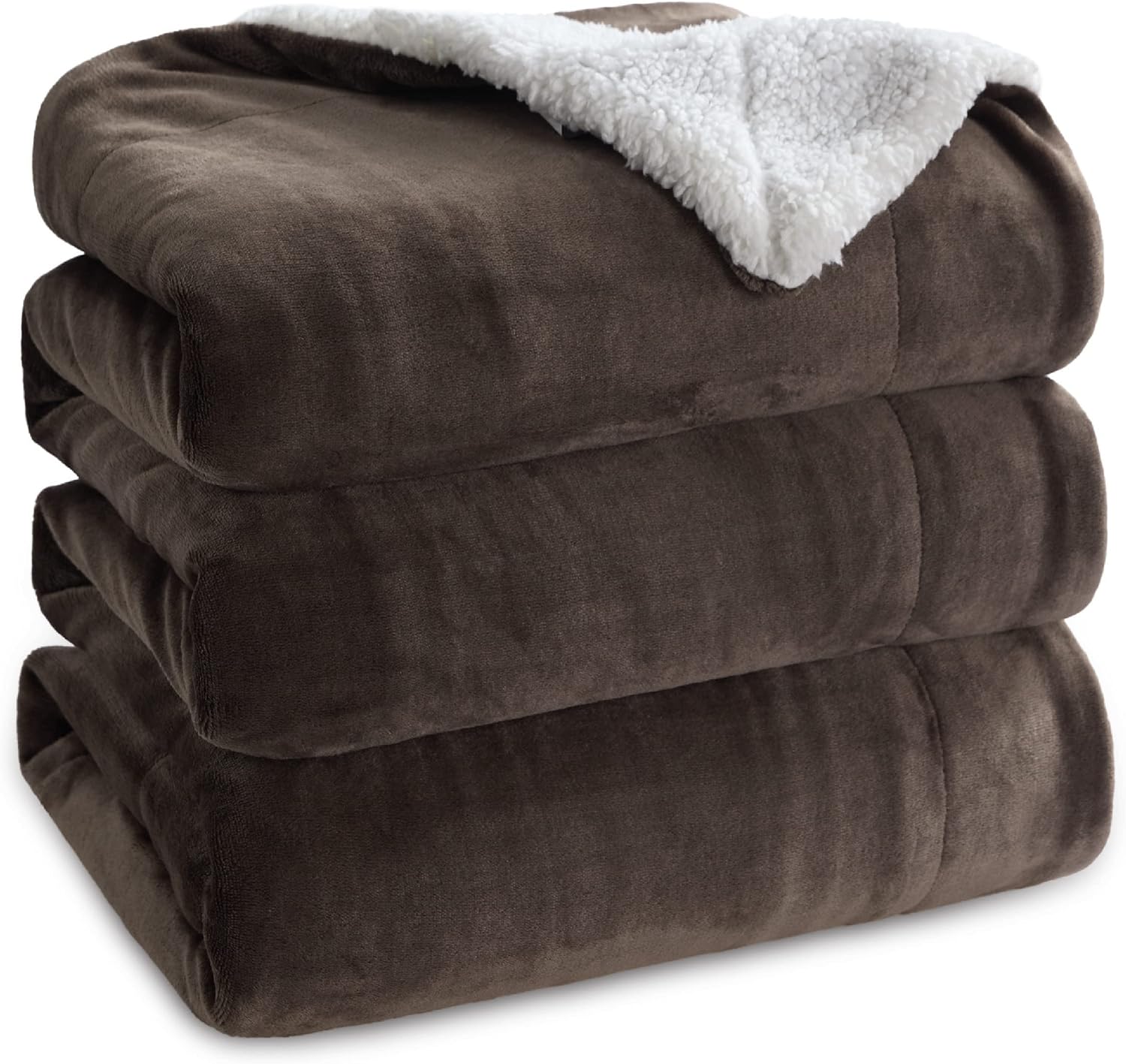 Bedsure Sherpa Fleece Blanket King Size - Thick and Warm Plush