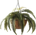 23in Diameter Artificial Boston Fern Hanging Plant - Lifelike Indoor