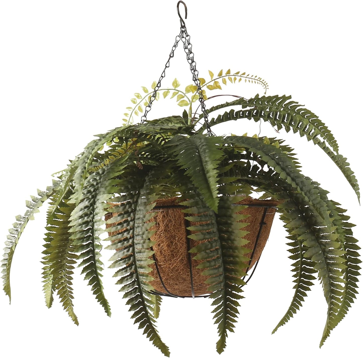23in Diameter Artificial Boston Fern Hanging Plant for Home