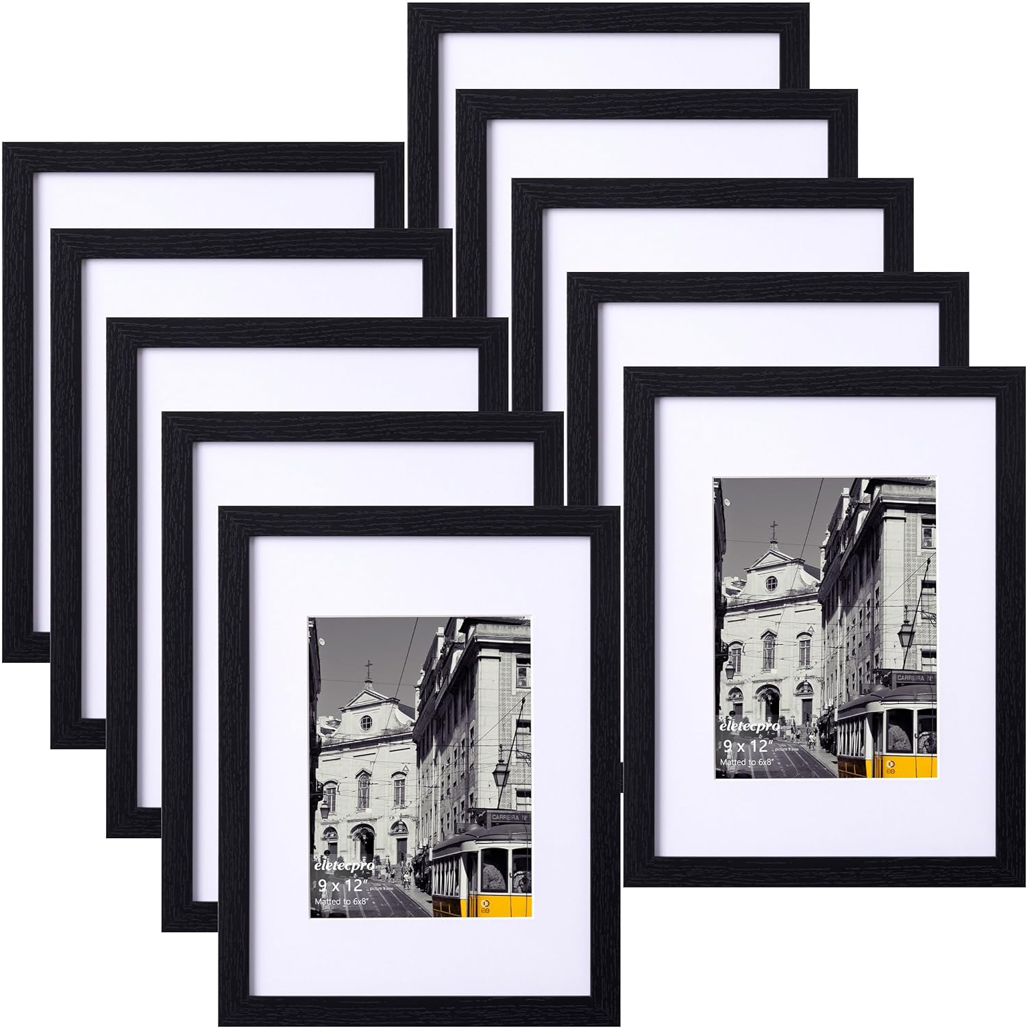 eletecpro 9x12 Picture Frames Set of 10 for Home Decor