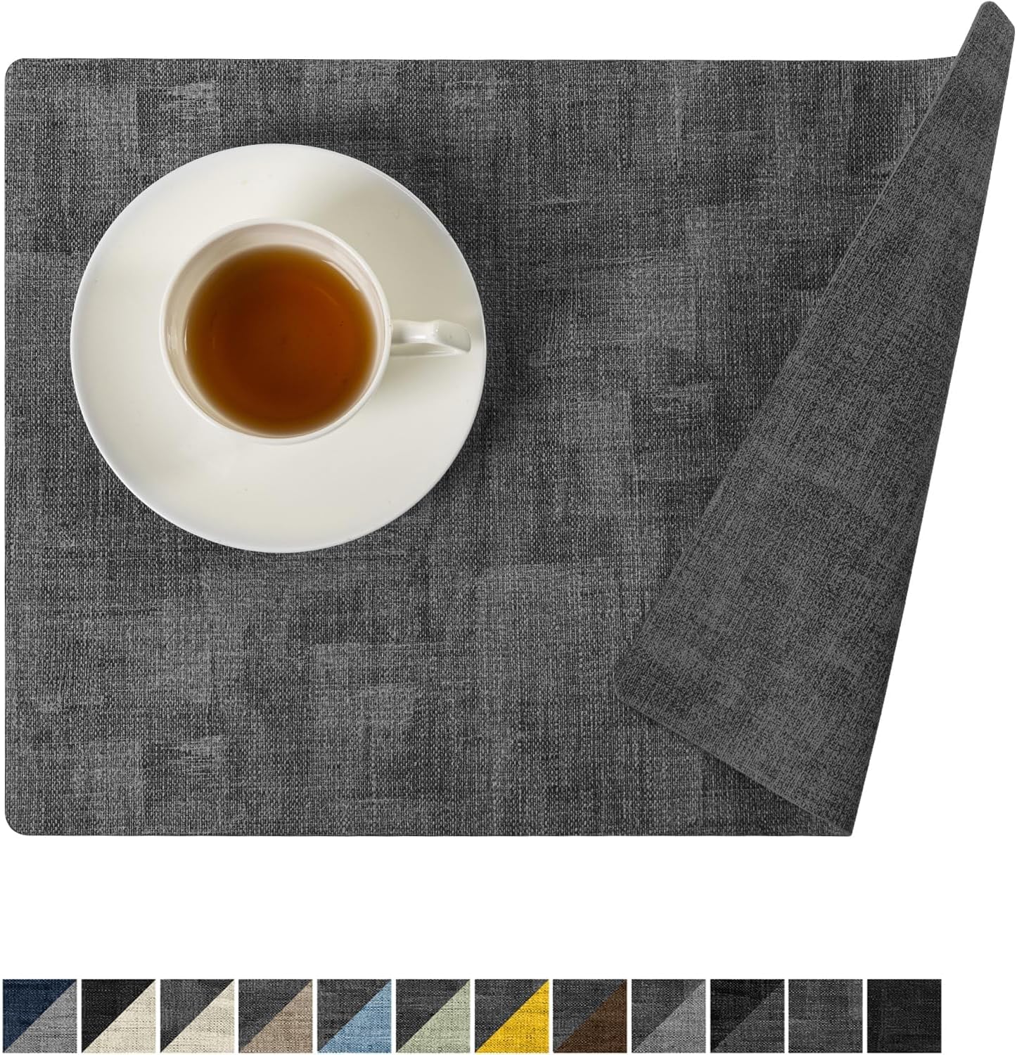 Romanstile Vinyl Placemats Set of 8 - Heat Resistant & Waterproof