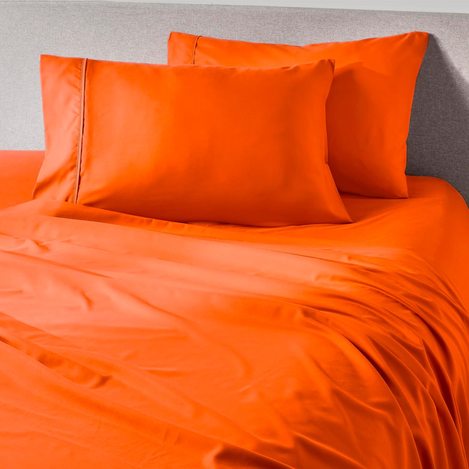 PeachSkinSheets Sunkissed Orange Full Sheet Set for Hot Sleepers