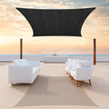 ColourTree CTAPR1220 20ft x 22ft Black Sun Shade Sail Canopy - Heavy